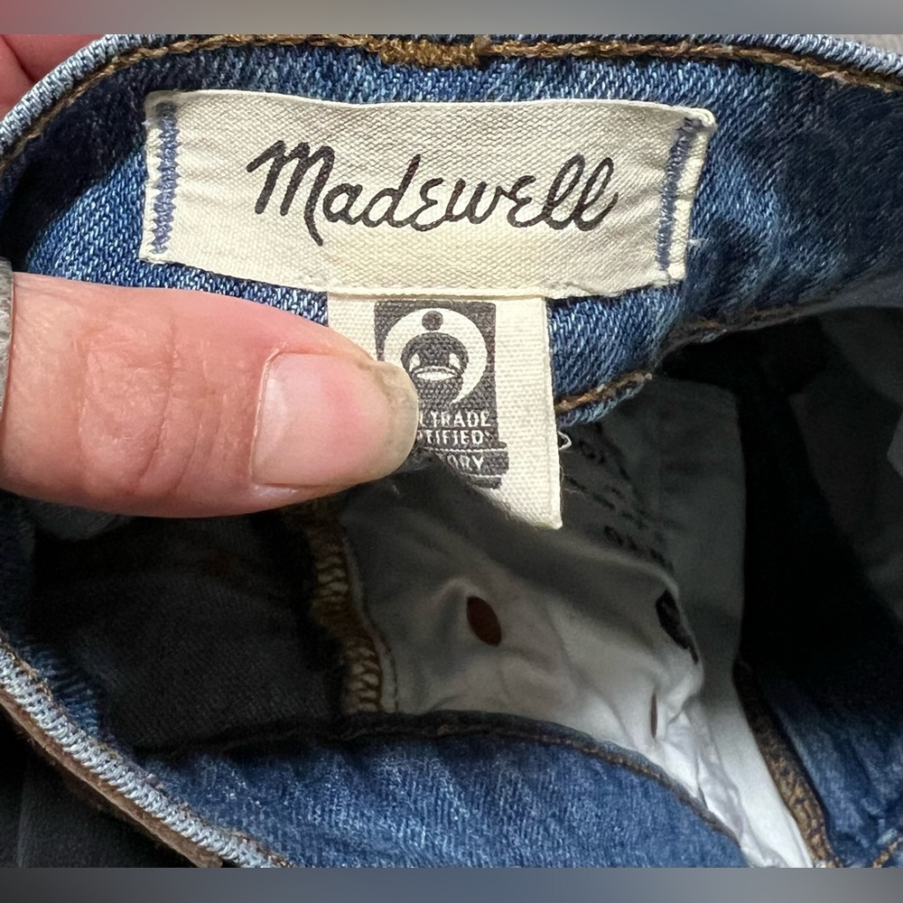 Madewell The Perfect Vintage Jean High Rise Raw Hem Denim Straight Leg - Picture 12 of 15